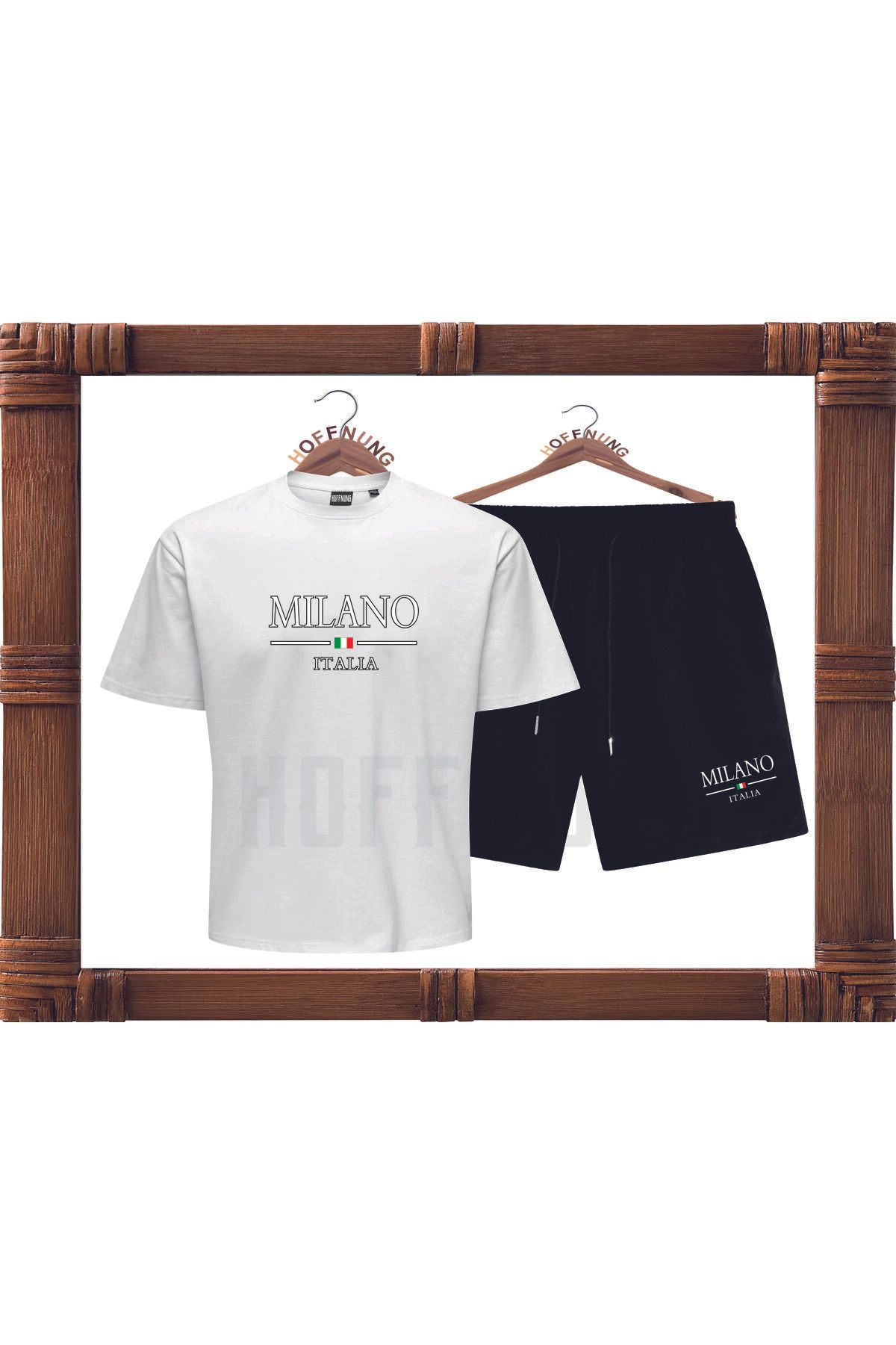 HOFFNUNG Full SHORTS MILANO ITALIA Baskılı oversize 2IPLIK