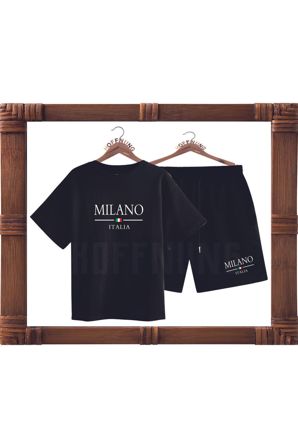 HOFFNUNG Full SHORTS MILANO ITALIA Baskılı oversize 2IPLIK