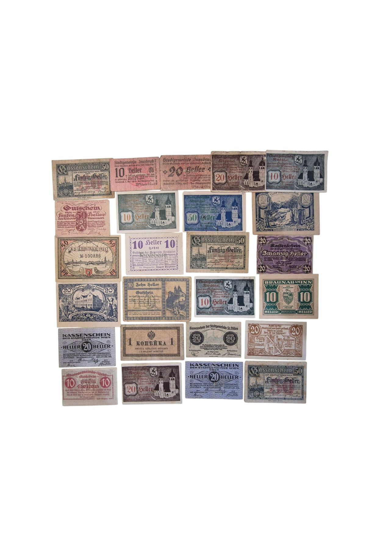 Koleksiyon AVUSTURYA NOTGELD 25 FARKLI
