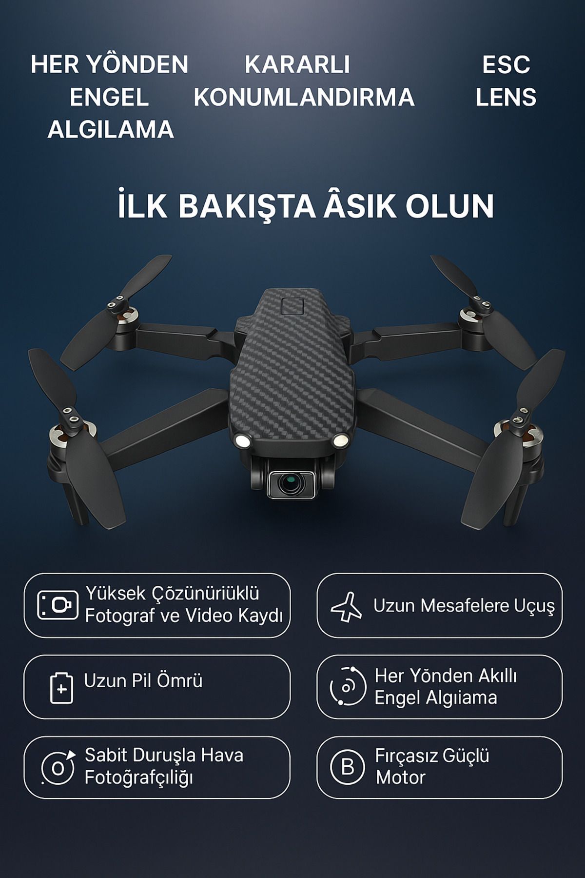 SophosTech U2 Pros HD FPV Drone – GPS, Kaçınma Sensörlü, Fırçasız Motorlu, Uzun Menzil HD Çekim!