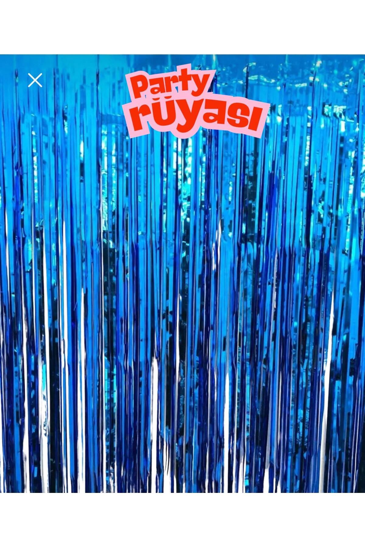 partyrüyası Metalize Arka Fon Işıltılı Kapı Duvar Perdesi 100x200 Cm