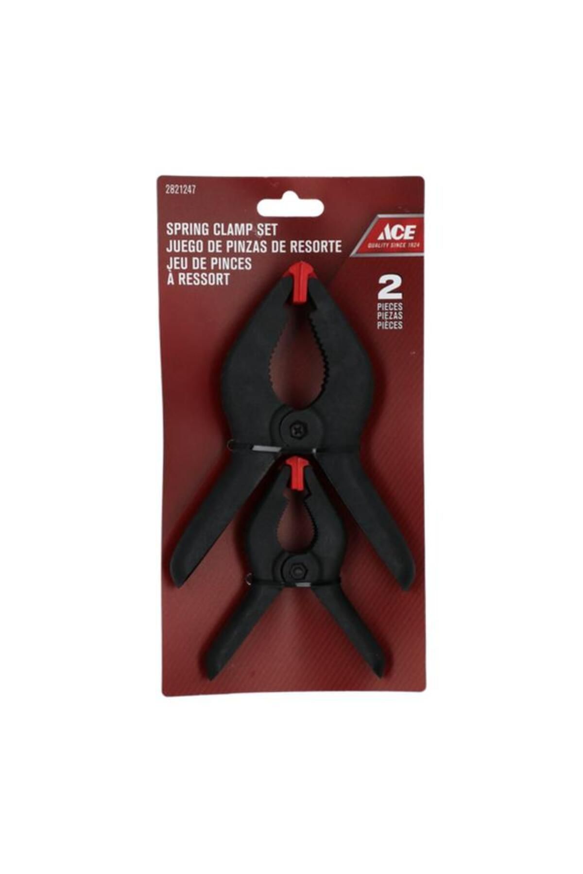 Generic-طقم مشبك زنبركي بمقبض مريح وفكين قويين من إيس، قطعتان، أسود وأحمر، XM18010633 1