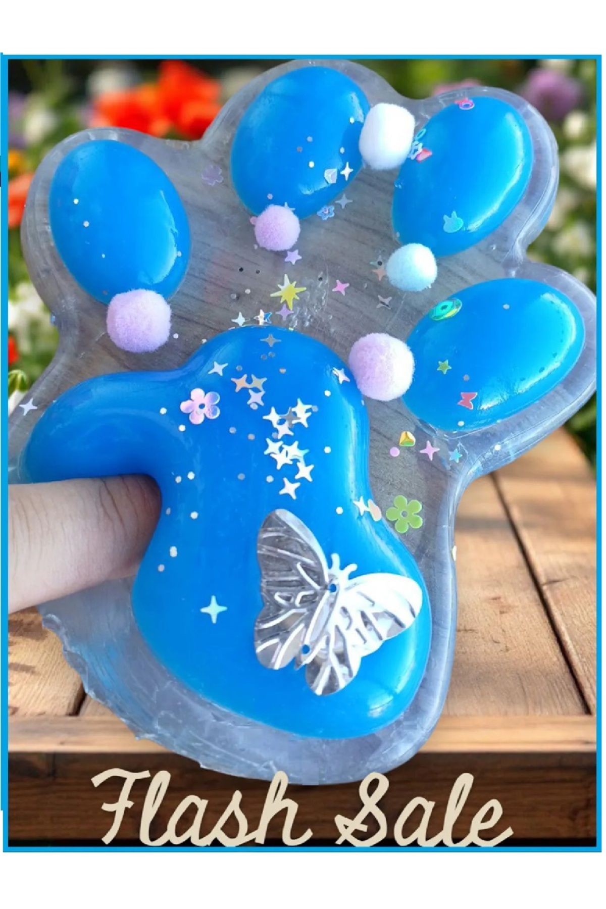 OYUNCAKSAHİLİ Fufu Squishy Jumbo X-L Devboy Kedi Patisi Sukuşi Oyuncak Pati Skuşi Blue xl Power Yapışkan