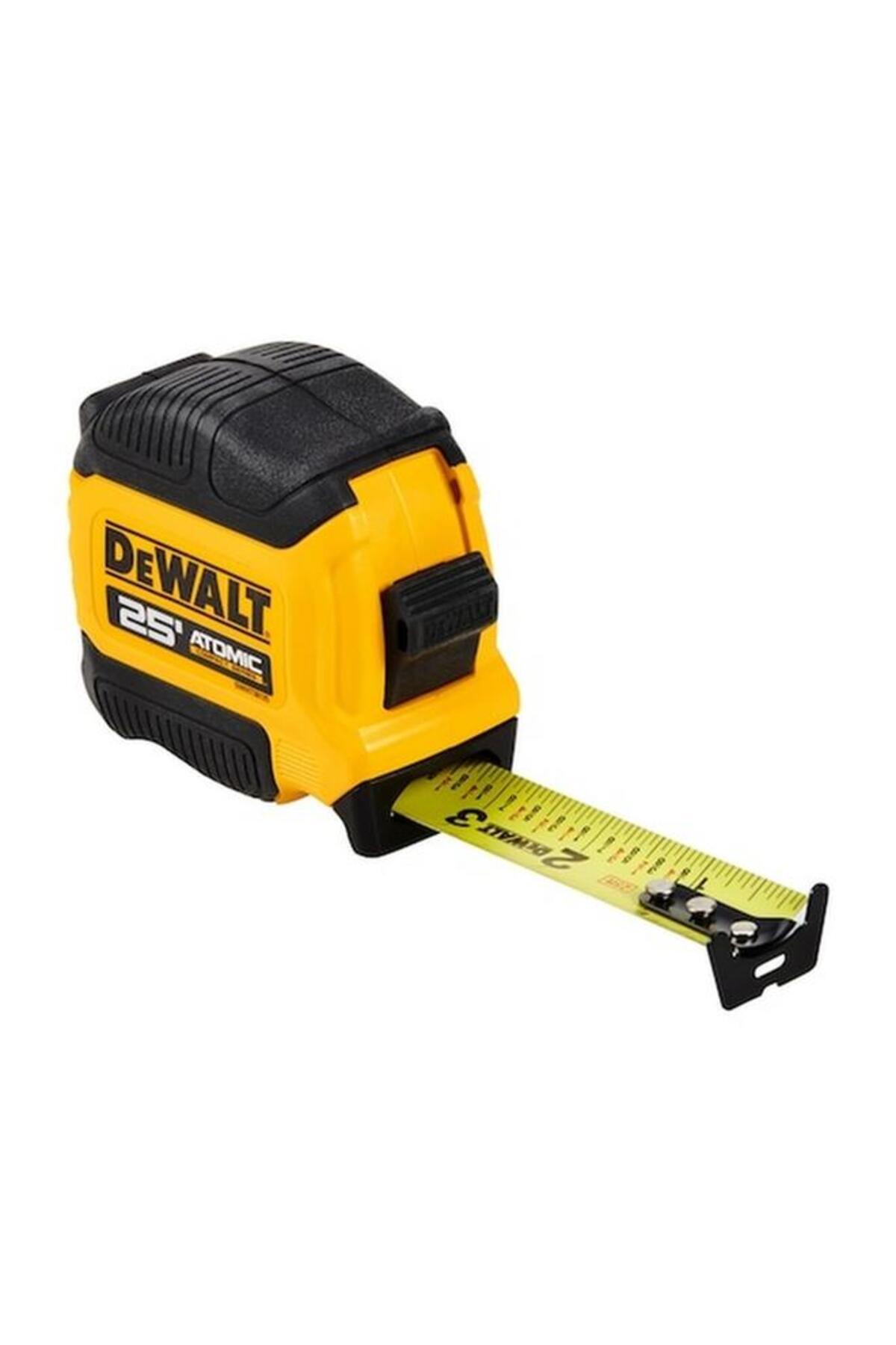 Generic-DEWALT Atomic Compact Series Measuring Tape Yellow and Black 25ft DWHT38125S 3
