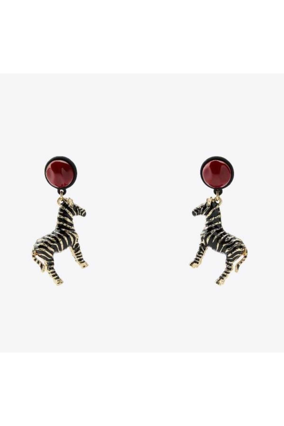 Bubbleatelier Özel seri zebra küpe