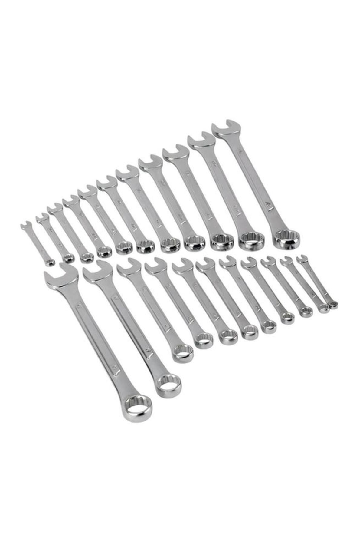 Generic-طقم مفاتيح ربط مترية وSAE مركبة من 22 قطعة، فضية اللون W1084 1