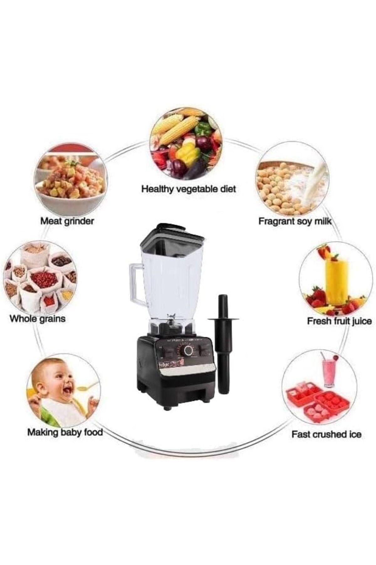 Other-2 in 1 Multipurpose Blender 2L Blending Jug 300g Grinding Jar Powerful Motor, 15 Speed 3