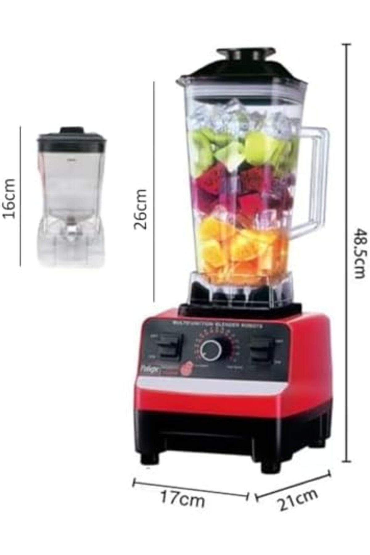 Other-2 in 1 Multipurpose Blender 2L Blending Jug 300g Grinding Jar Powerful Motor, 15 Speed 7