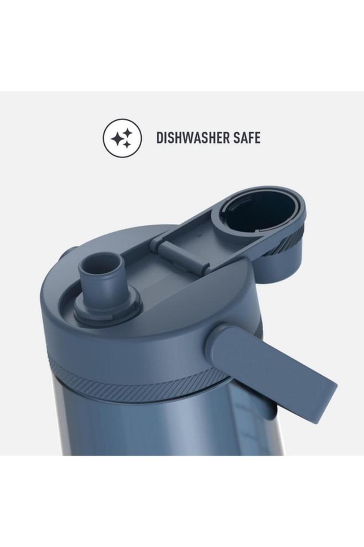 Generic-THERMOS Alta Series Soft Grip Carry Handle Hydration Water Bottle with Spout Slate 40oz TP4349DB6 4