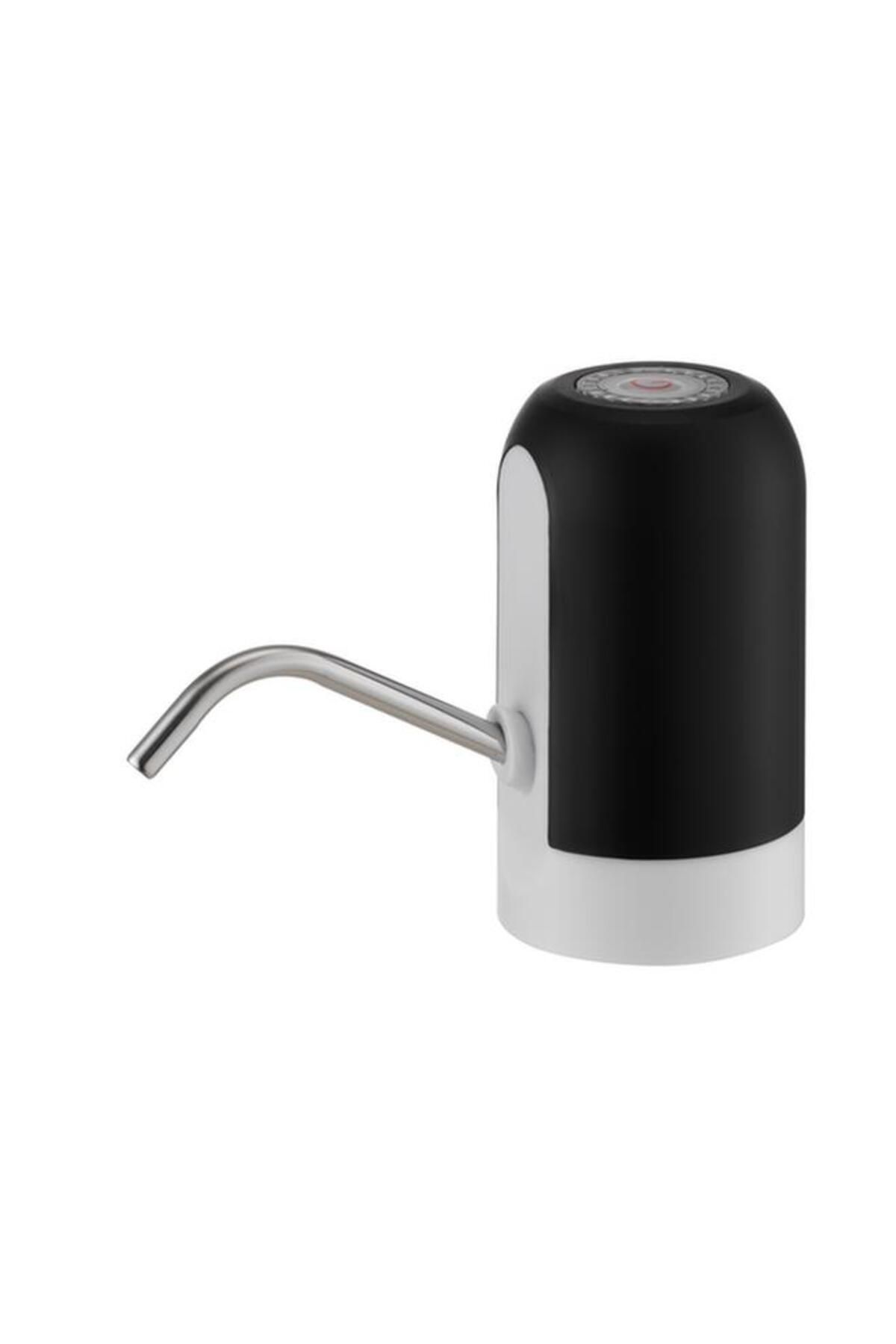Generic-NEWSTAR 1200mAh Automatic Water Bottle Pump Black and White S801 2