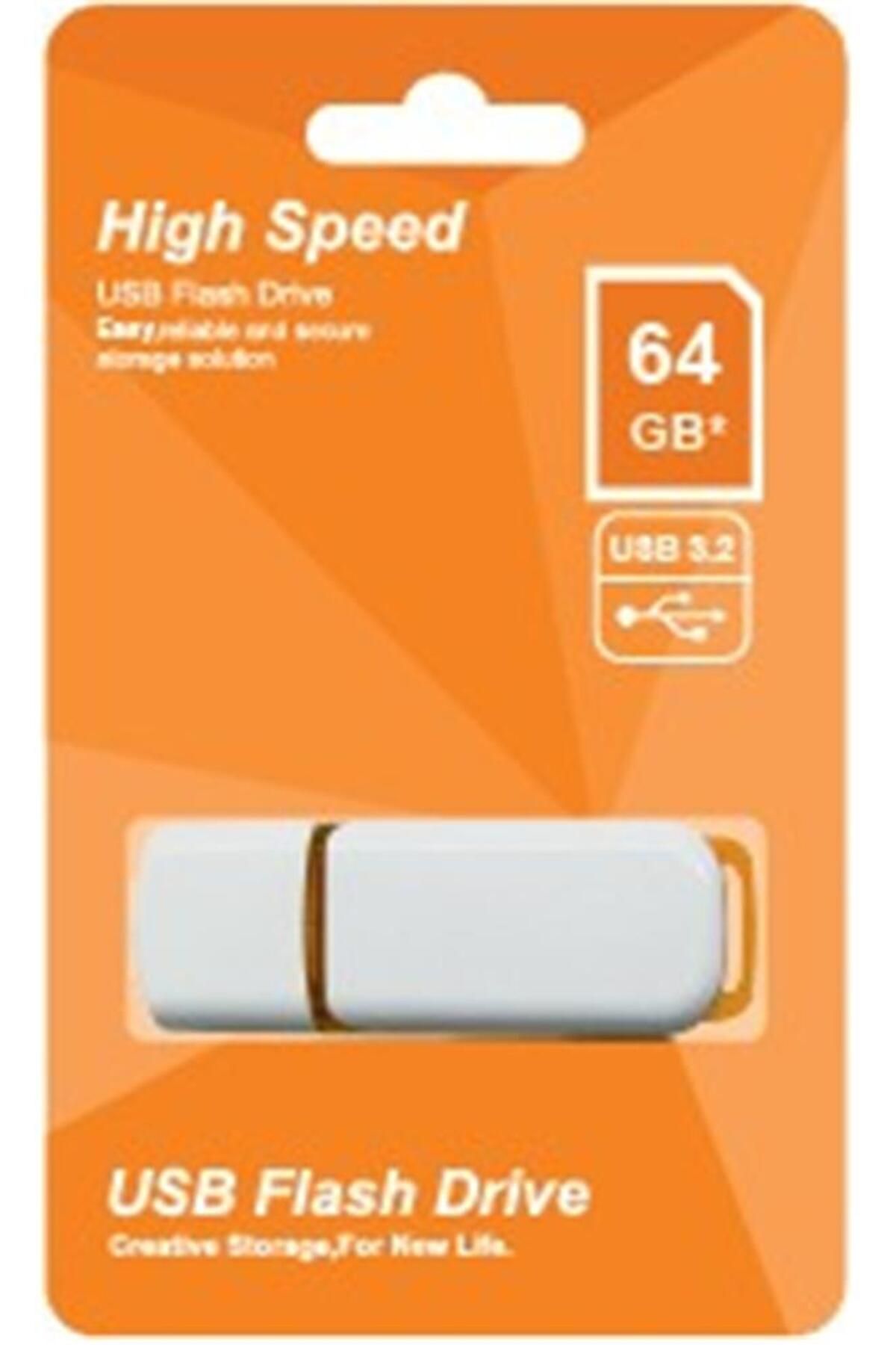 ELBA 64Gb Plastik Beyaz-Turuncu 3.2 Usb Flash Bellek