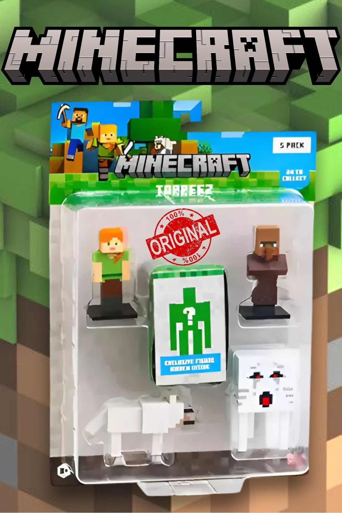 TOYFEST Minecraft 3D Figür Toppeez 5'li Set - MODEL 1