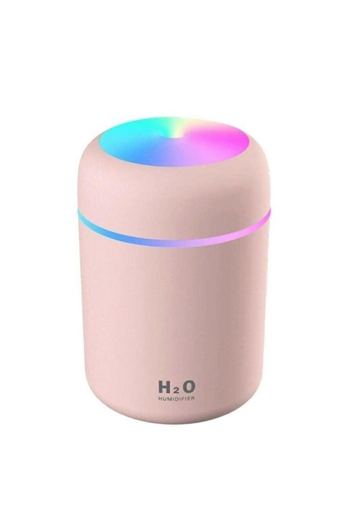 Hotkey H2O HUMİDİFİER 300 Ml Ulrasonik Oda Hava Ortam Nemlendirici Ve Aroma Difüzörü (pembe)