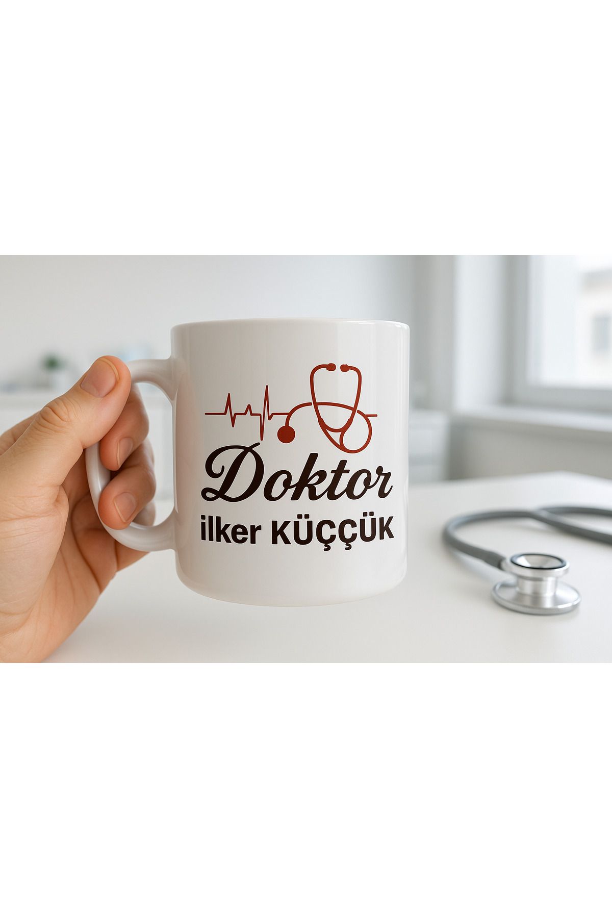 semoş kozmetik Doktor Temalı Süblimasyon Kupa Baskı Hediylik kupa