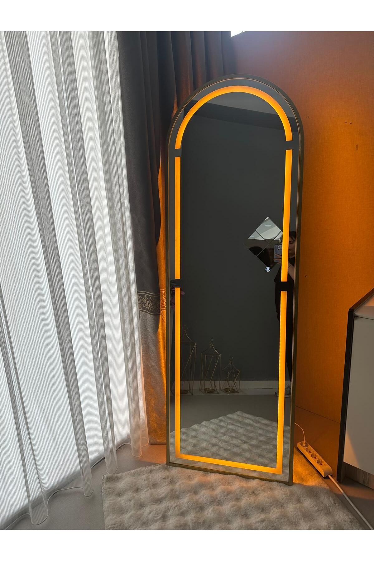 A S T HOME Amber Dokunmatik Ledli Boy Aynası