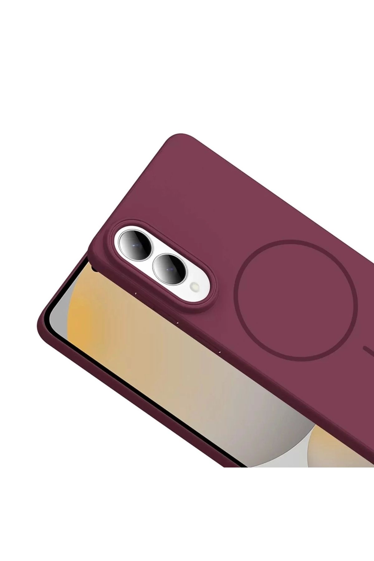 Lopard Samsung Galaxy S25 Edge Yumuşak Hisli Sert Kılıf Magsafe Şarj Özellikli Ruby Sert Kapak