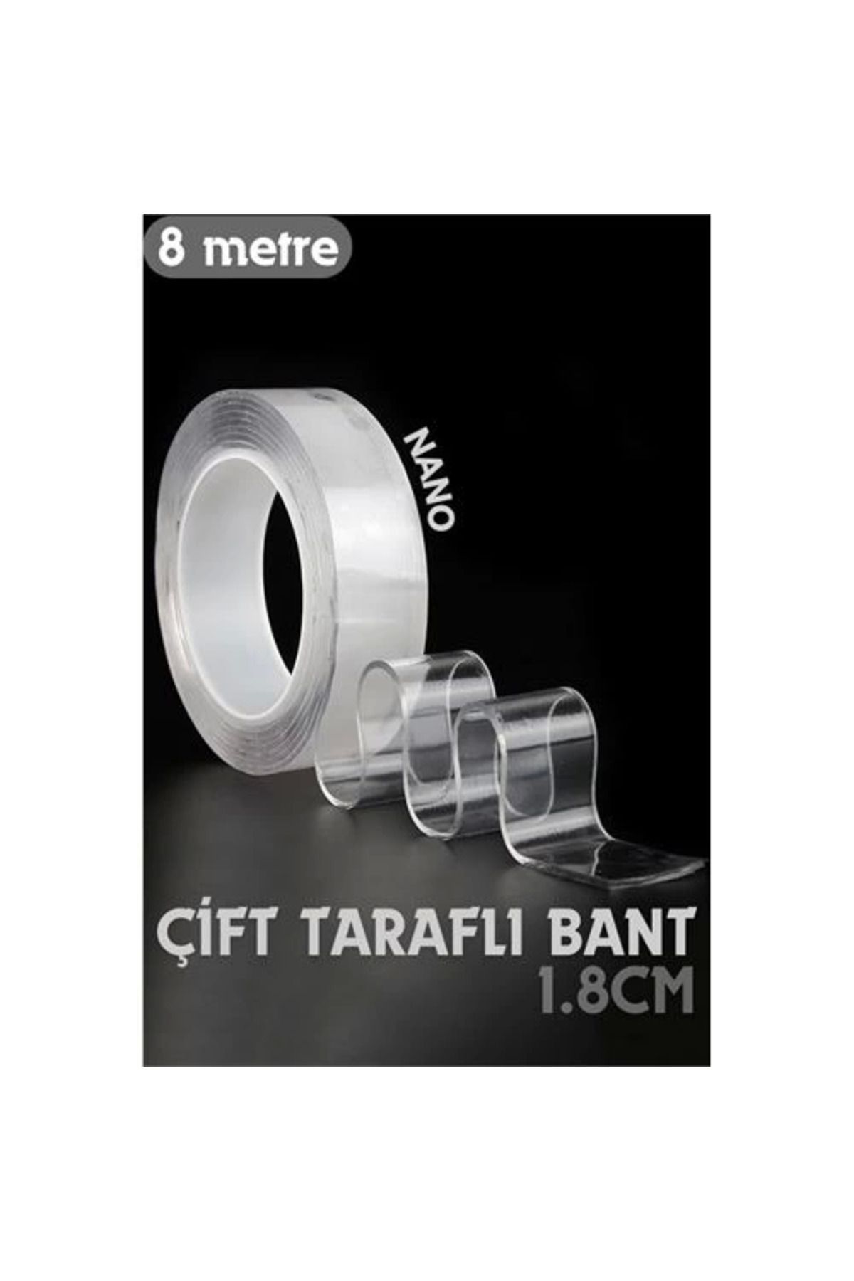 NZM TİCARET 8 Metre Çift Taraflı Yapıştırıcı Bant Çivisiz Montaj
