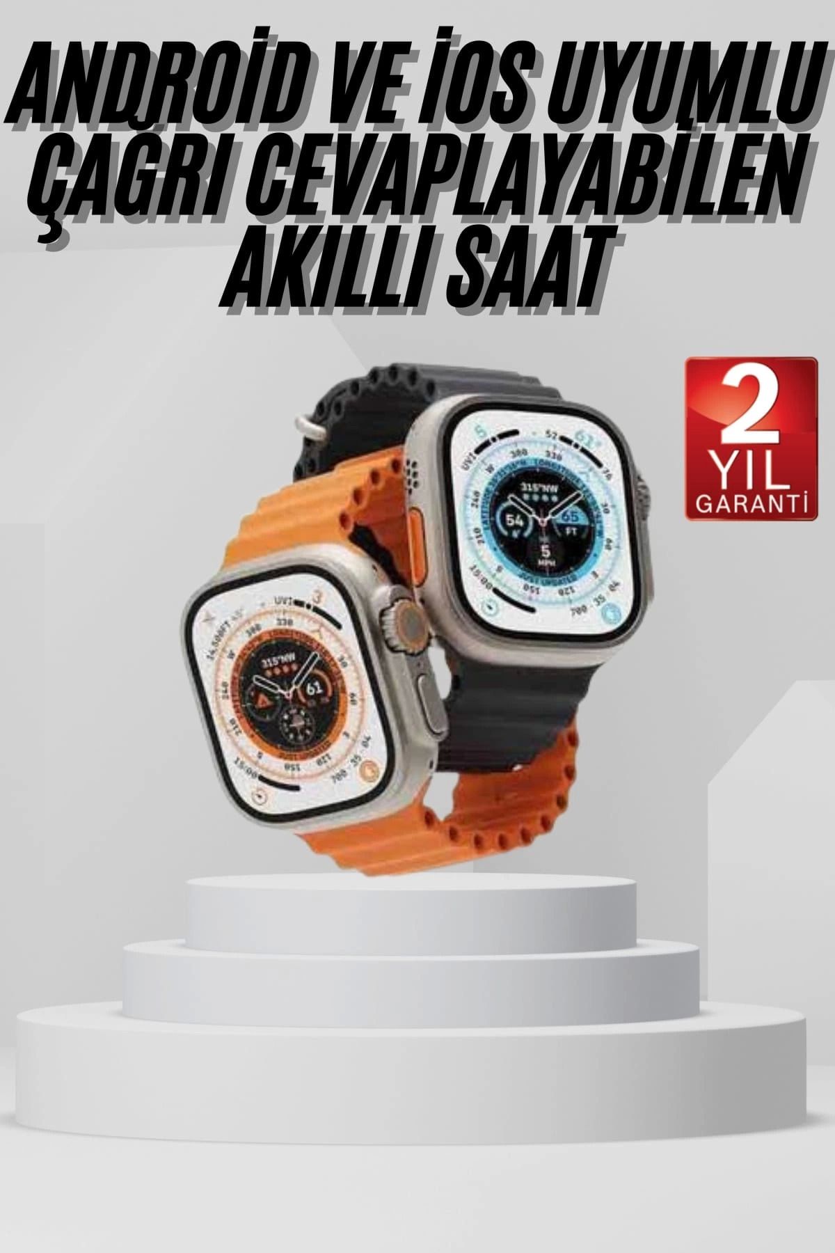 MELFSHOP Akıllı Saat Amoled Ekran Bluetooth Bağlantılı Özel Tasarım Unısex