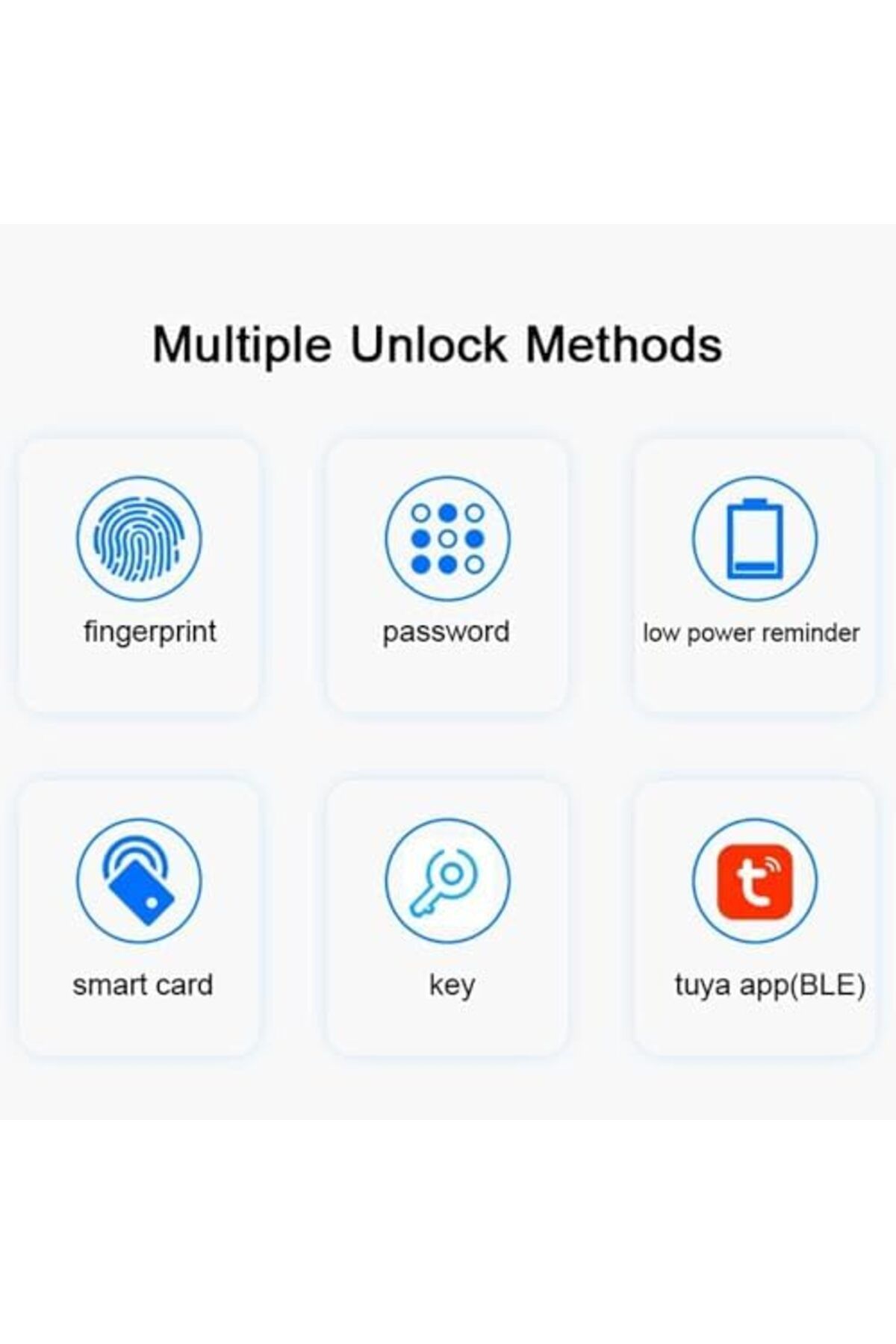 Fu-Mech-Smart Door Lock with Fingerprint, Keypad, and Handle | Electronic WiFi Lock Compatible with 8
