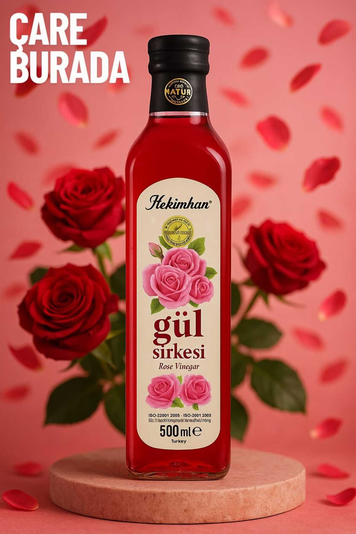 hekimhan bitkisel Gül Sirkesi 500 ml