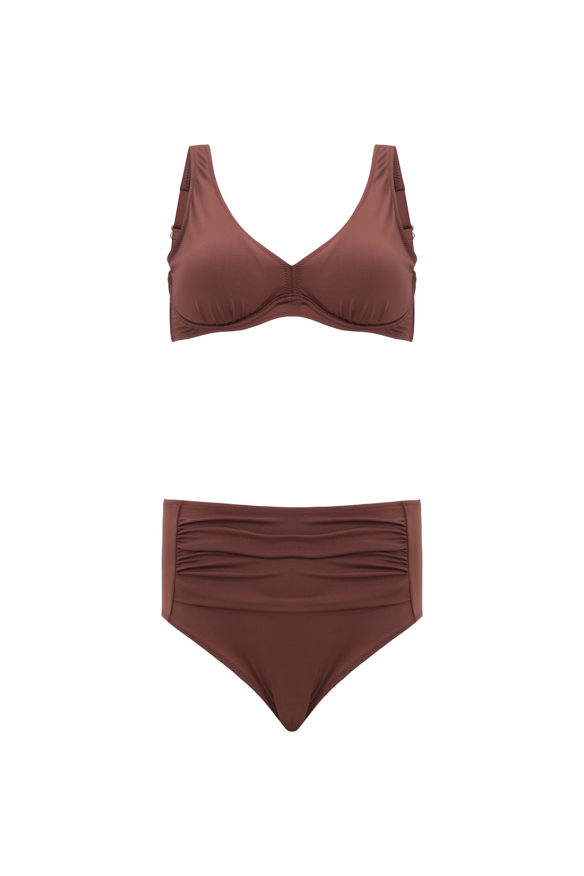 eva clothing Kadın Kahverengi Bikini Takımı