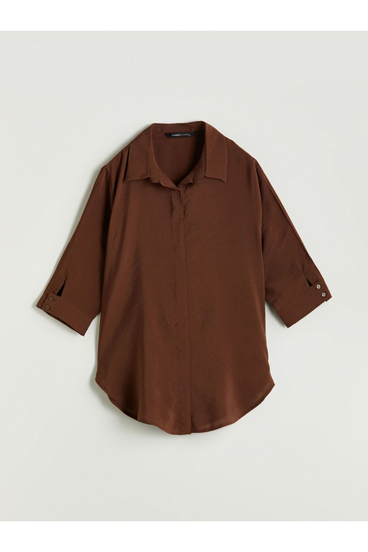 LC Waikiki-New Season Shirt Collar Modal Blend Blouse - S5Ql40Z8 5