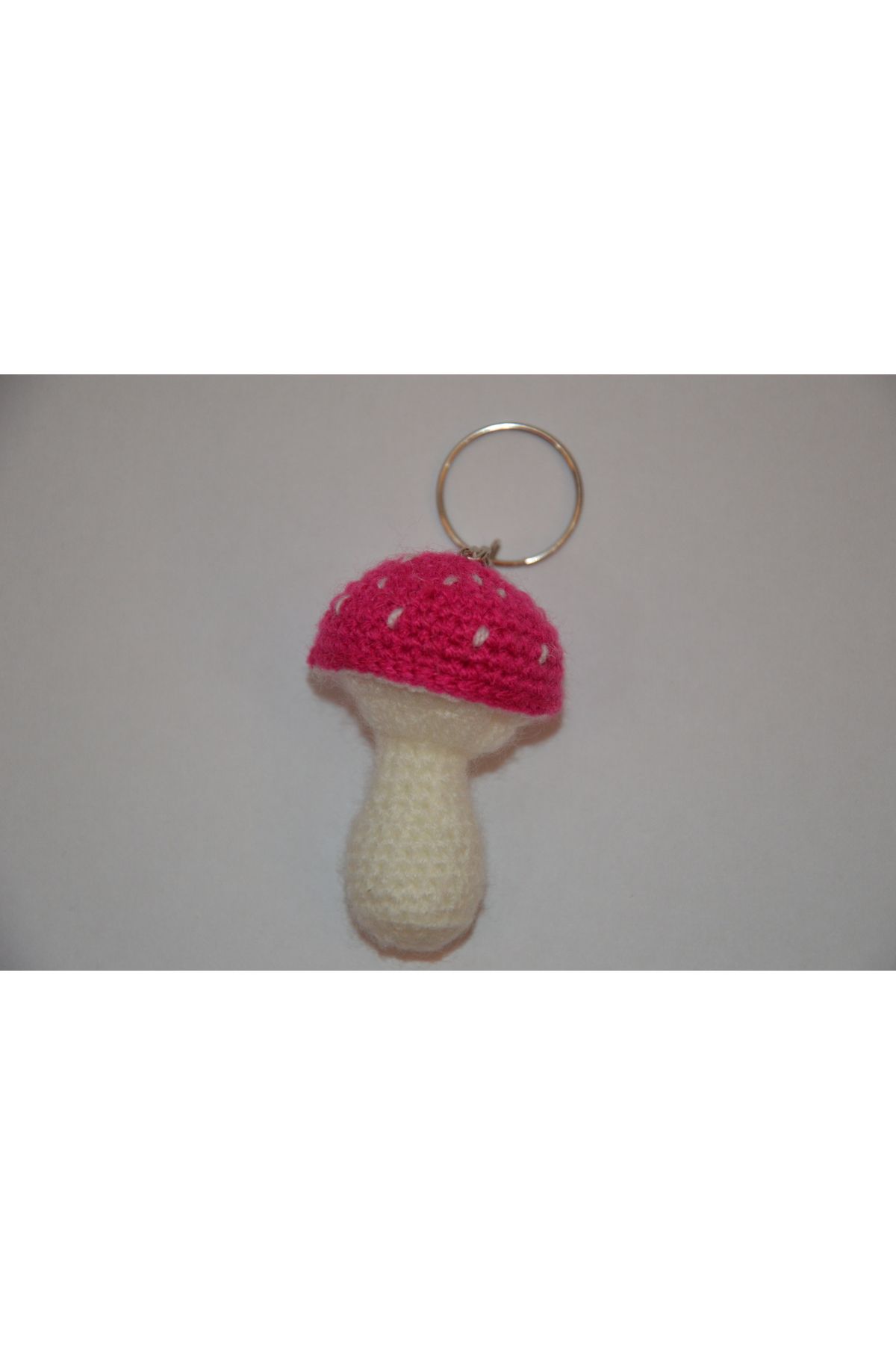 Perinin Elleri Tığ Örgü Amigurumi Mantar Anahtarlık - El Emeğiyle (Orta)