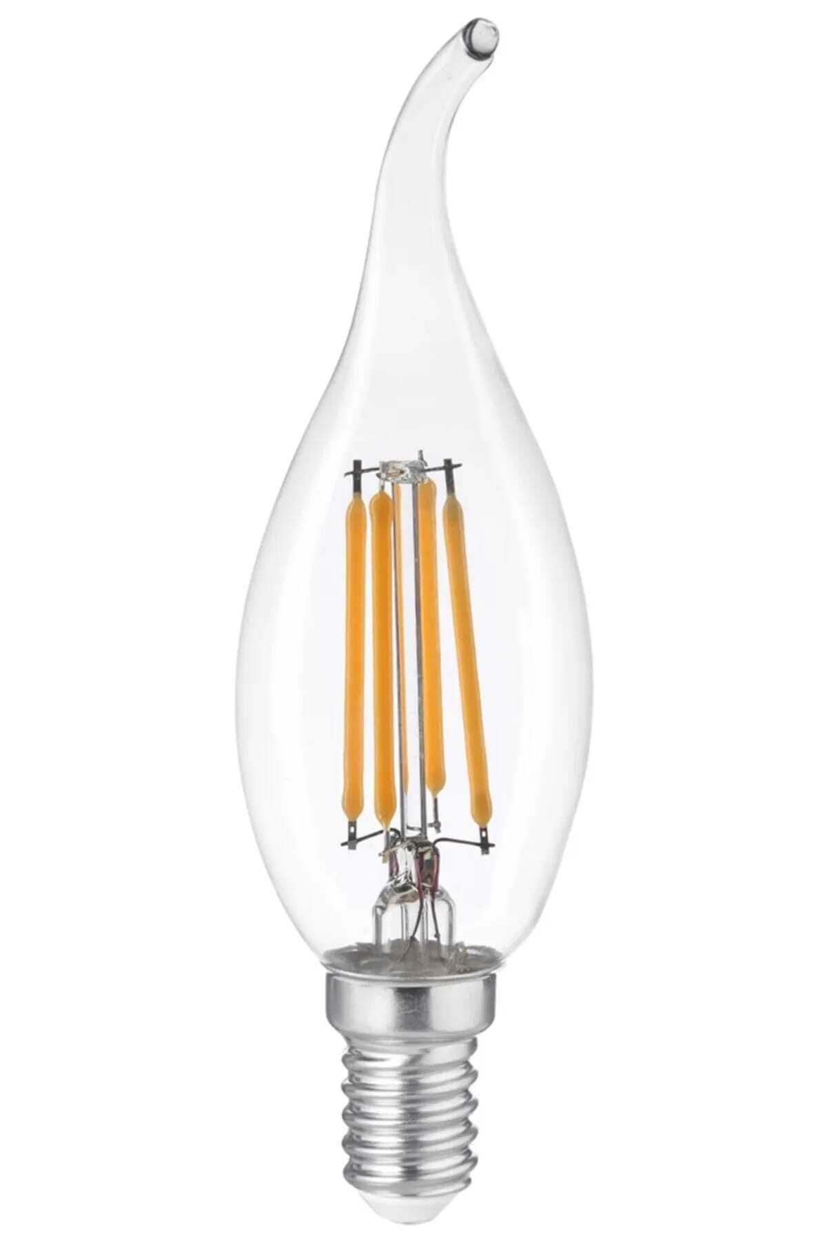 Heka Led Filament Rustik Led Ampul Kıvrık Uç 8w E14 3000k (GÜN İŞIĞI)