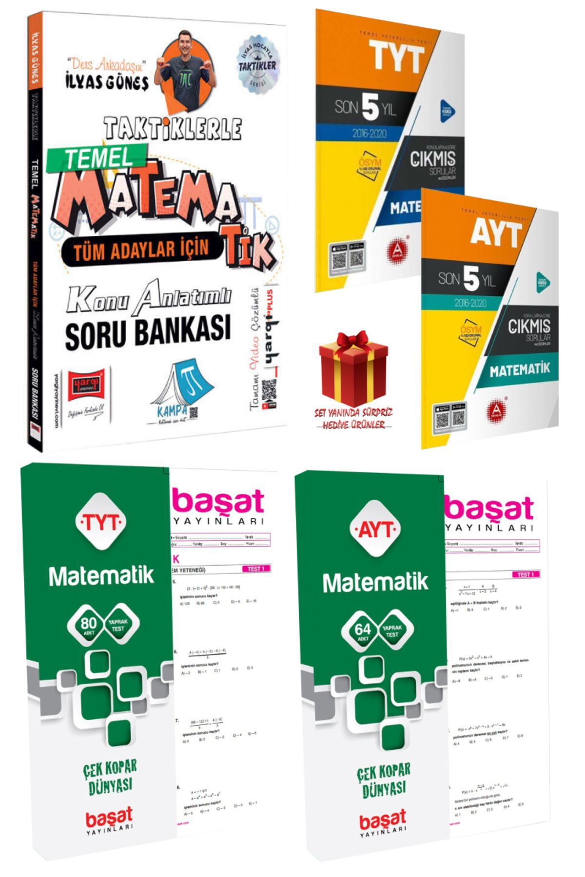 Yargı Yayınları Taktiklerle Temel Matematik Konu Anlatımlı Soru Bankası İlyas Güneş+Çıkmış Sorular+TYT-AYT Yapraklar
