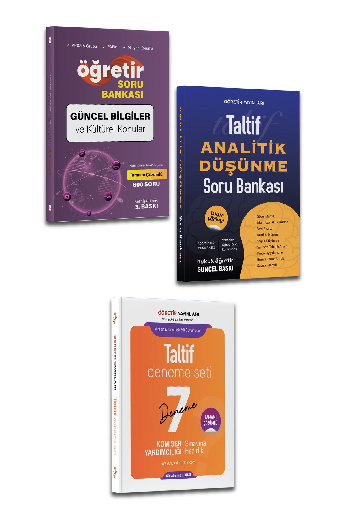 öğretir yayınları Güncel Bilgiler ve Analitik Soru Bankası + 7’li Deneme Seti PAEM - Komiser Yardımcılığı