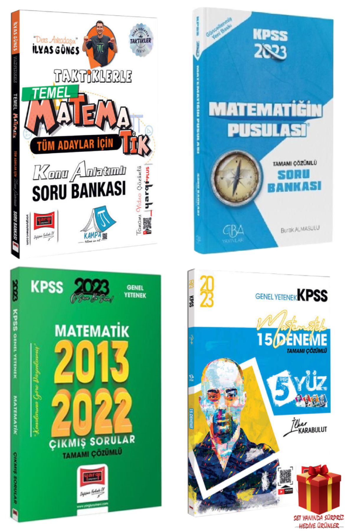 Yargı Yayınları Taktiklerle Temel Matematik Konu Anlatımlı Soru Bankası İlyas Güneş+Soru B+Çıkmış Soru+Deneme