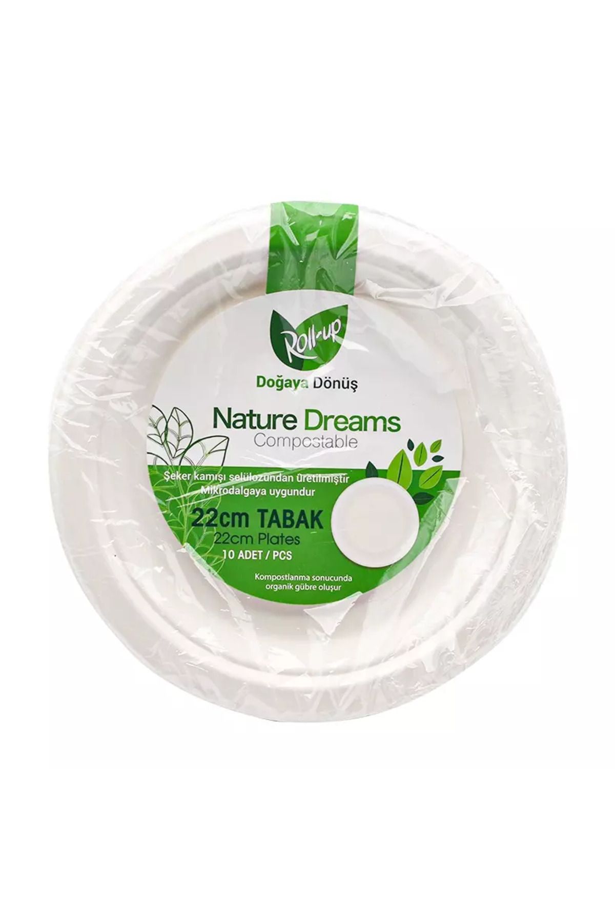 Roll-Up Roll Up Nature Dreams Doğa Dostu Karton Tabak 22 Cm 10lu