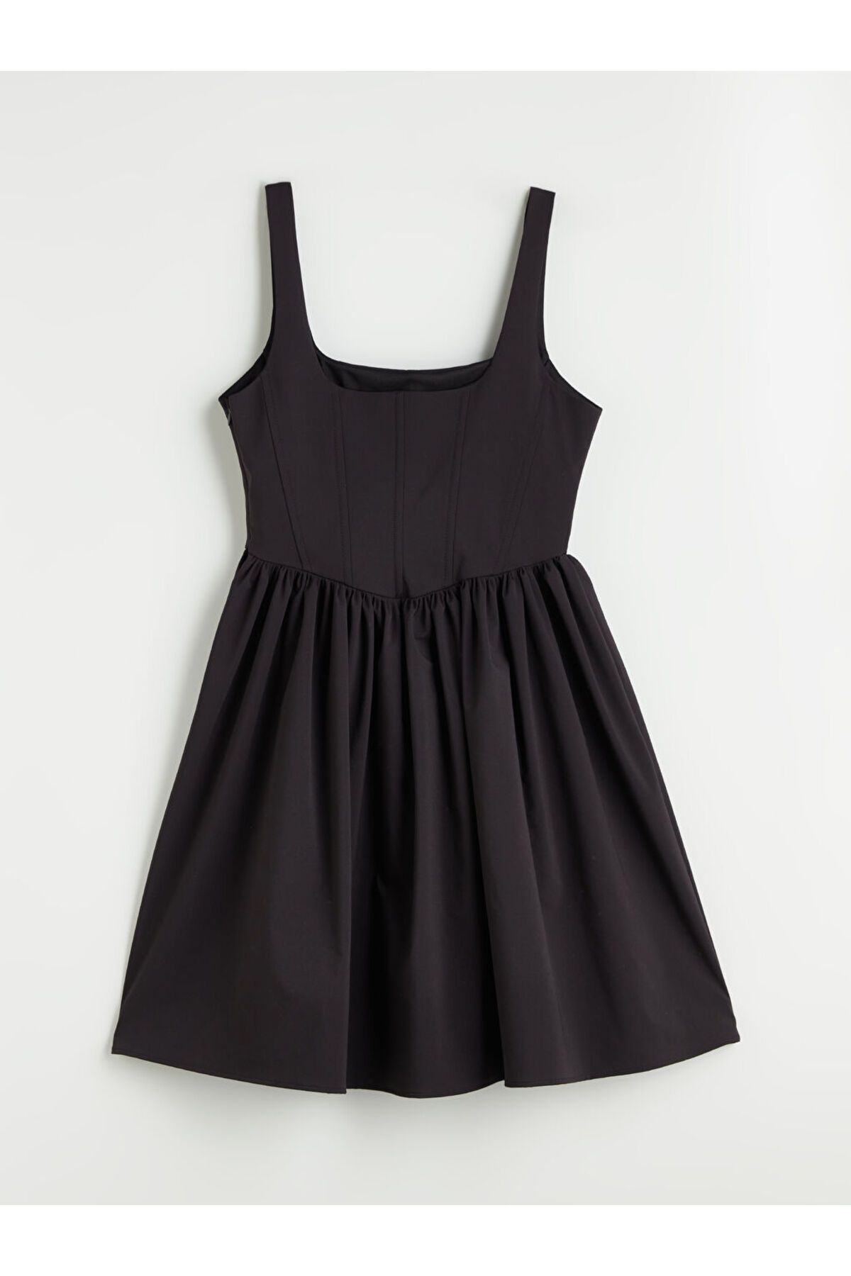 LC Waikiki Yeni Sezon Kare Yaka Askili Poplin Mini Elbise - S5MT85Z8