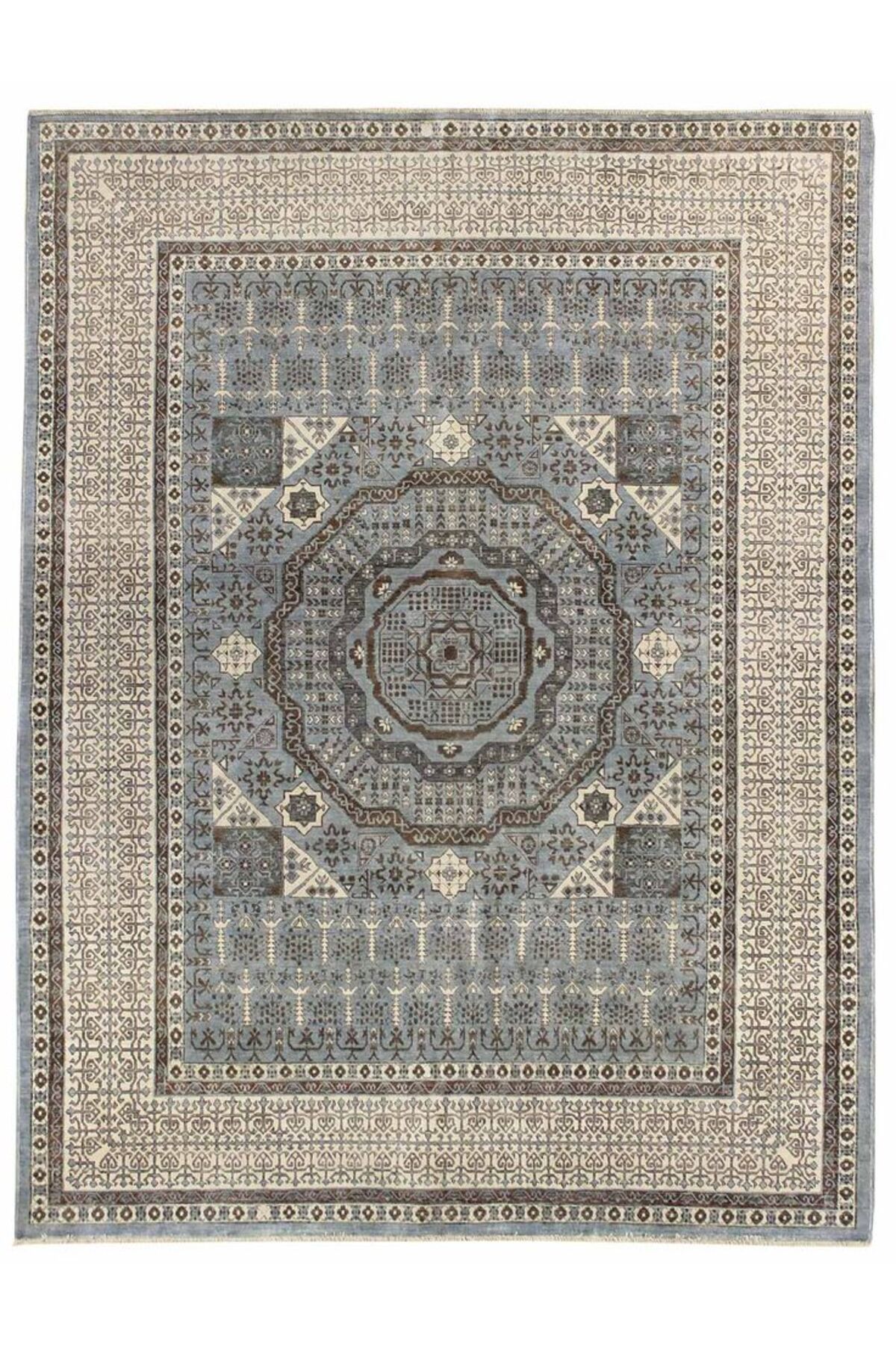Rugs Modern Halı Leyla Koleksiyonu Gri Bej Bordür Detaylı Dokuma Taban Modern Dekoratif Halı leyla58