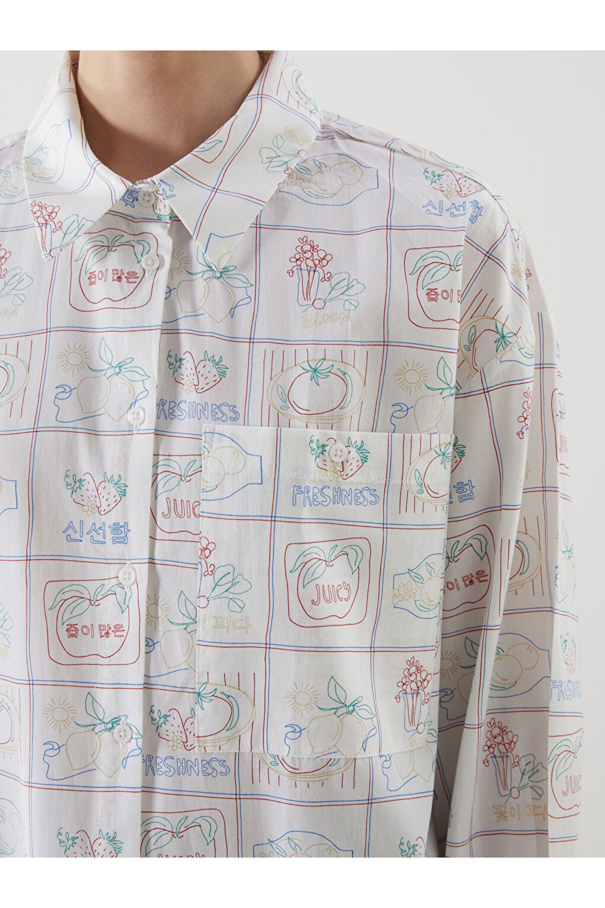 LC Waikiki Yeni Sezon Baskili Kadin Poplin Gomlek Tunik - S5MP84Z8