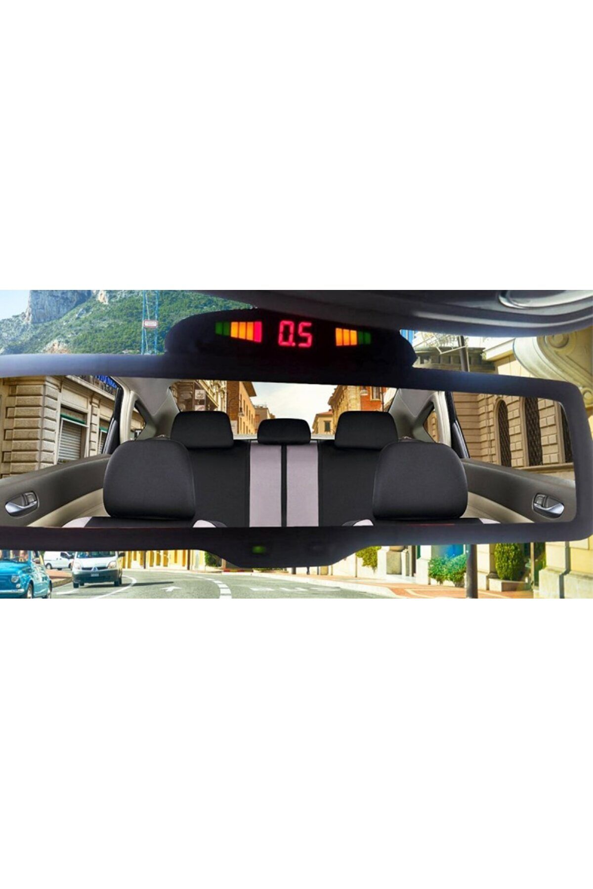 AUTOREY-Car parking sensors, kit of 4 sensors, LED display 5