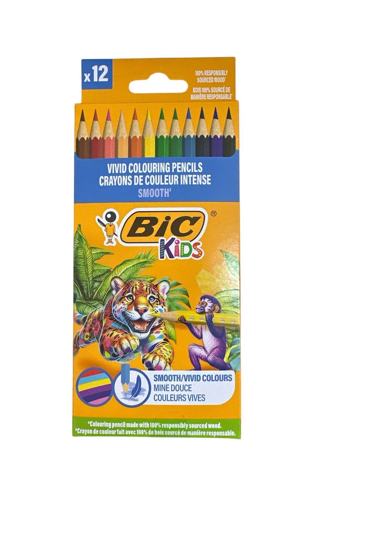 Bic Kidssmooth Kuru Boya Kalemi 12 Renk 525786