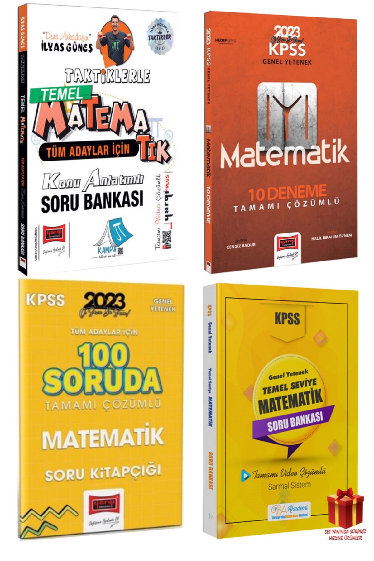 Yargı Yayınları Taktiklerle Temel Matematik Konu Anlatımlı Soru Bankası İlyas Güneş+Matematik Deneme+100 Soruda+SB