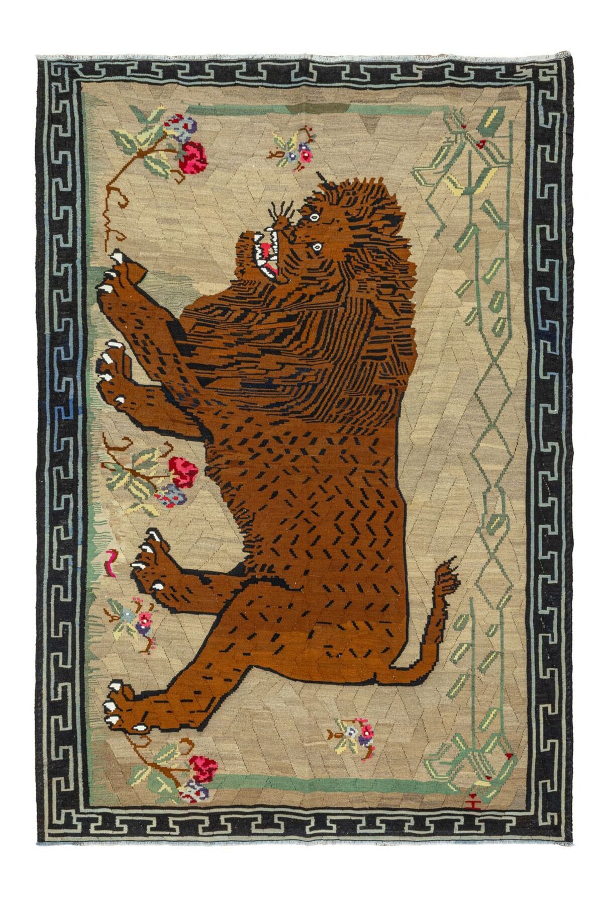 Soho Antiq Terra Aslan Desenli El Dokuma Kilim 177x263 cm