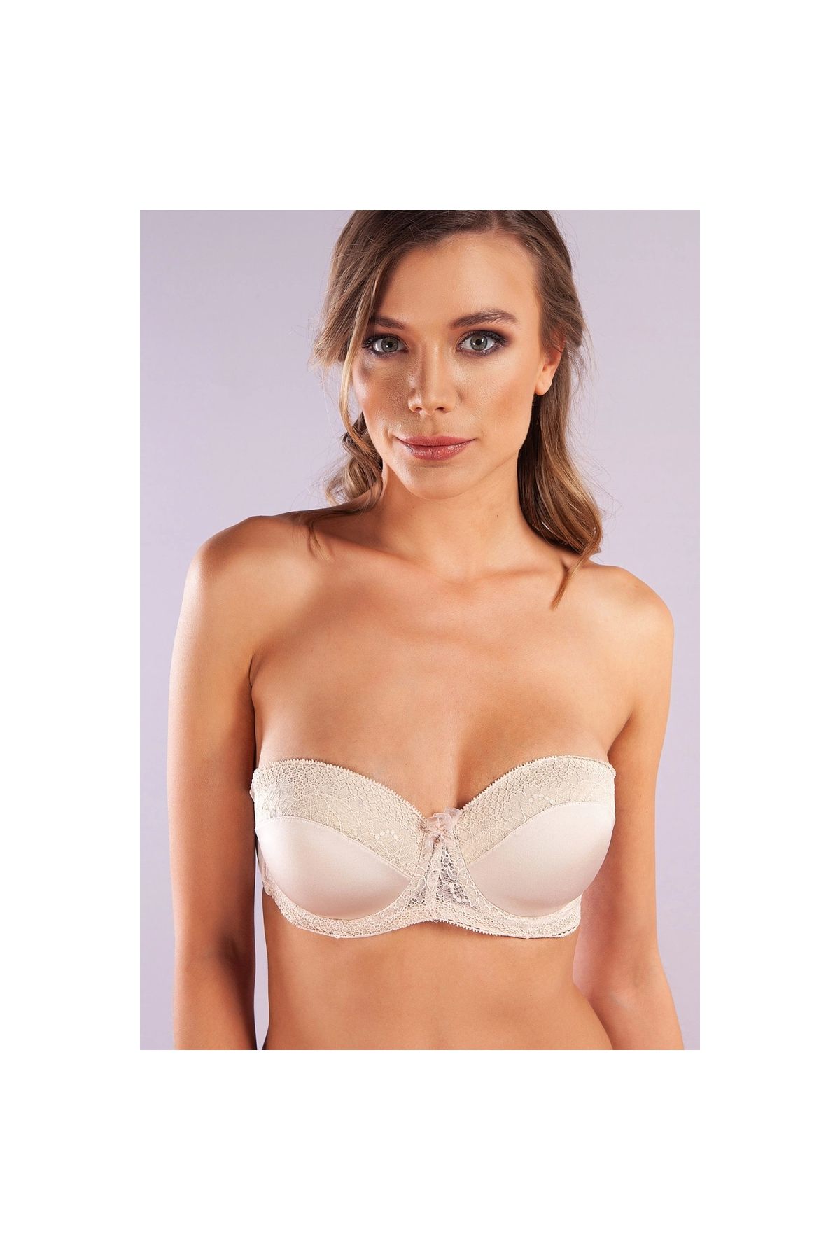 Marsilyan Golshan Gala Balconette Foam Cup Lace Bra, Ten Konforlu ve Şık Sütyen, Strapless