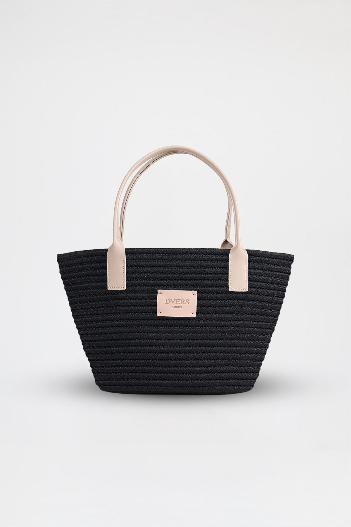 D'VERS Handmade Astarlı Hasır Tote Günlük Şık Tasarım, Geniş İç Hacim, Omuz ve Plaj Çantası