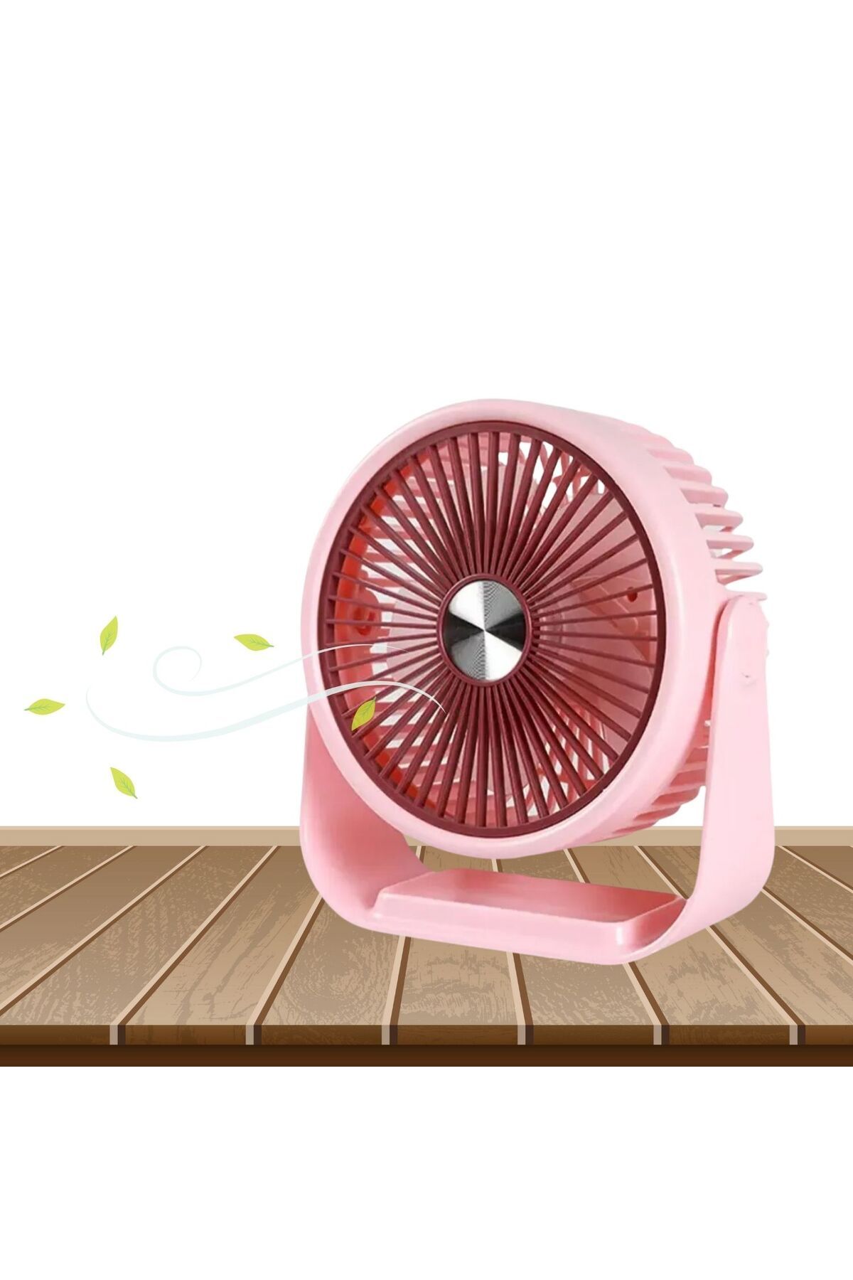 EXENAR Portatif Masaüstü Şarjlı 360° Dönen Vantilatör Mini Fan Şarjlı Soğutucu 3 Kademe 1200 mAh Klima