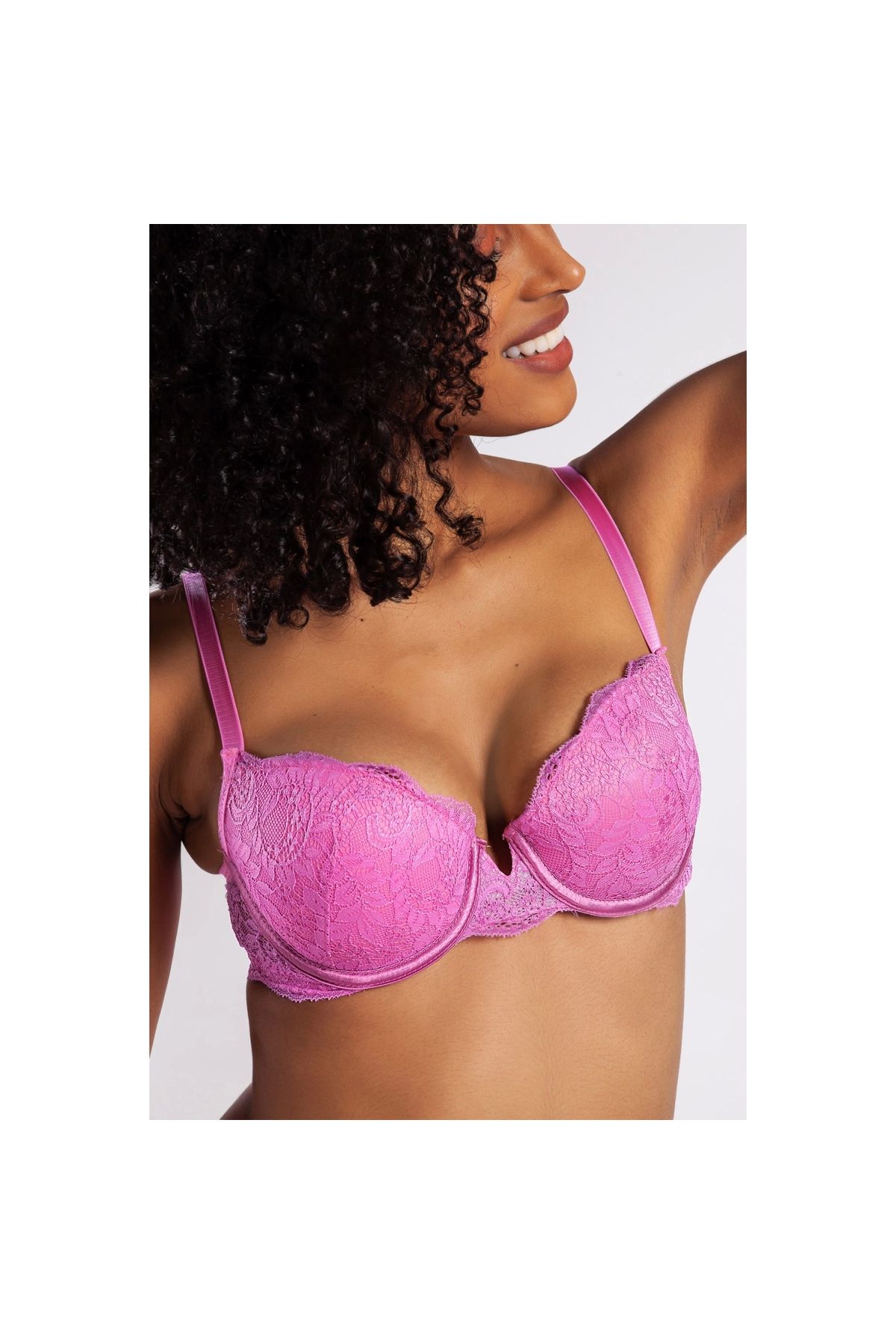 Marsilyan Golshan G.Colors Balconette Foam Push Up Bra, Koyu Pembe Konforlu ve Şık Sütyen