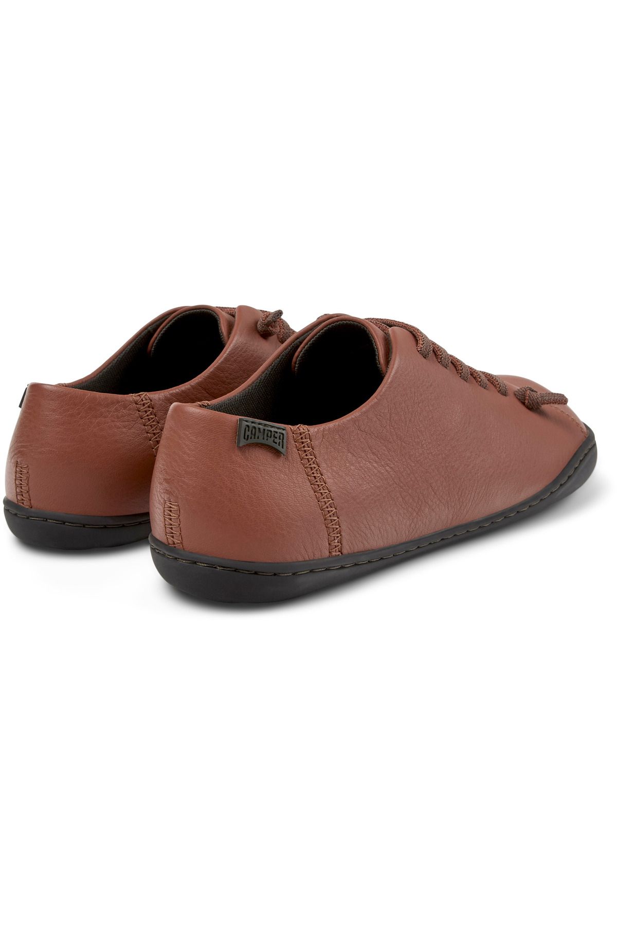 CAMPER-Women's Red Elastic Lace-Up Daily Shoes Soft Sole Comfortable Hook And Loop Peu 4