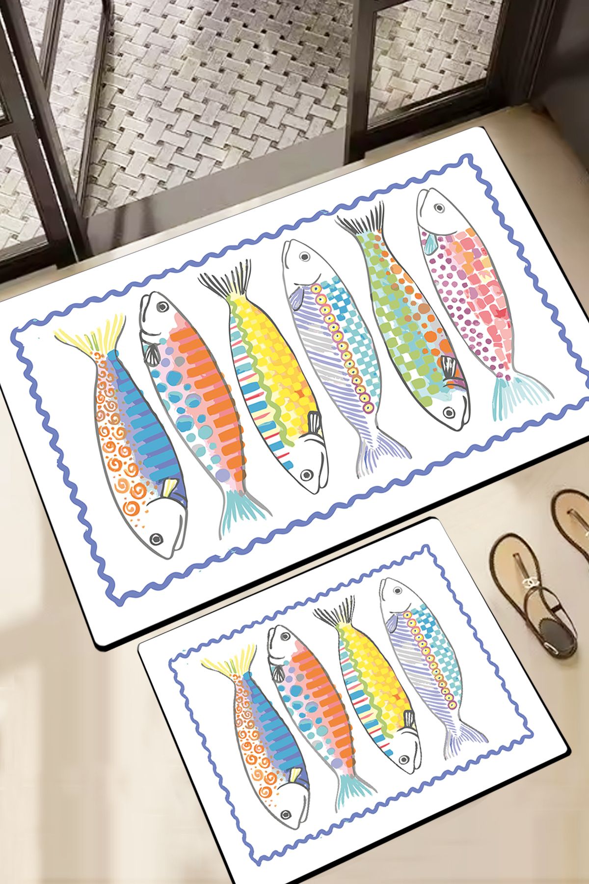 Iromika Home Piccolo Pesce 2 Li Set Banyo Paspası Djt