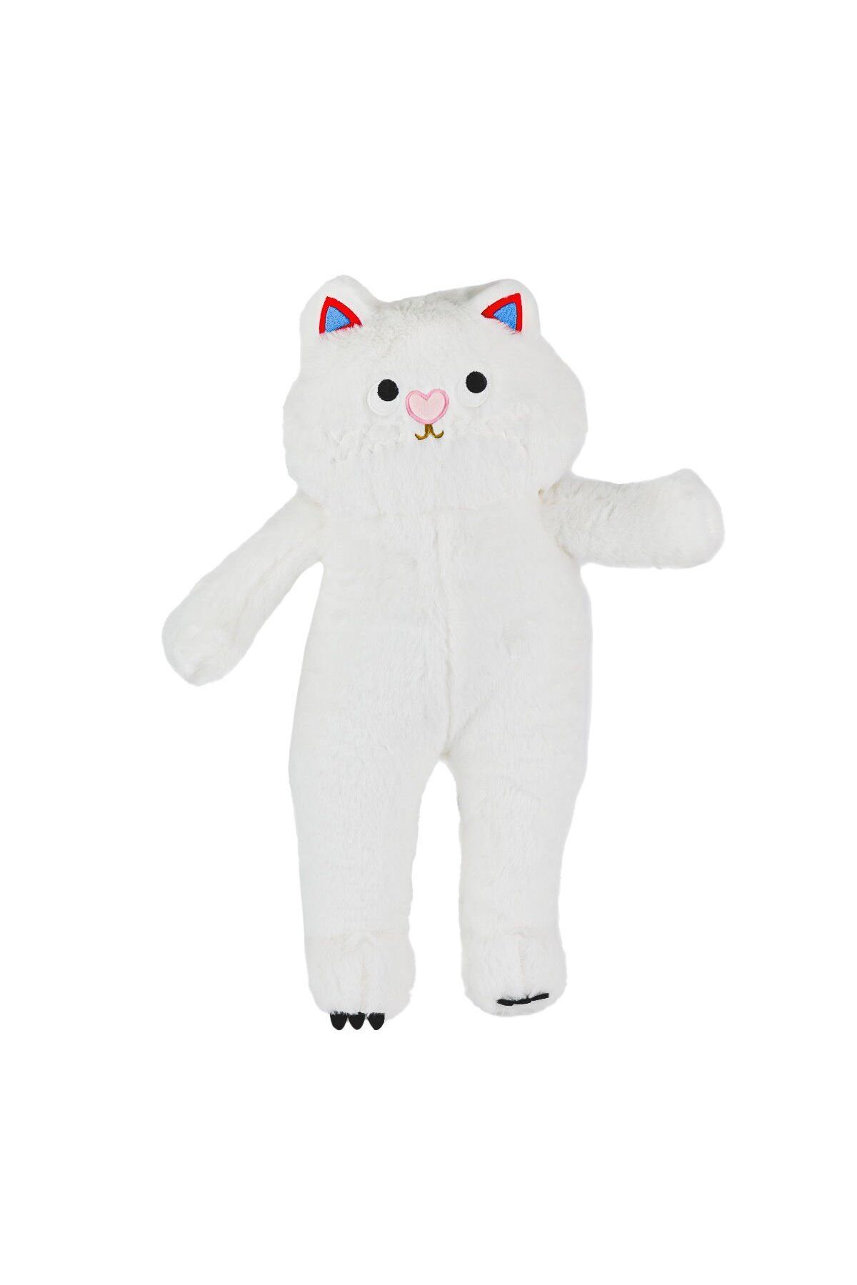 MY FRİEND TOYS 4806 Peluş Uzun Kedi 55 cm Beyaz -My Friend Toys