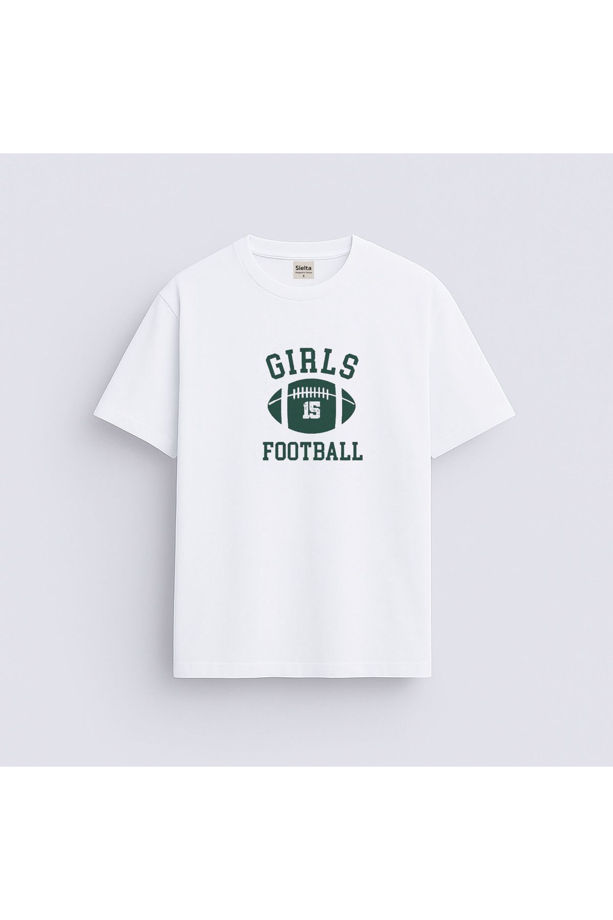 sielta Friends Girls Football Baskılı Unisex Kadın Erkek Bisiklet Yaka T-shirt Tişört