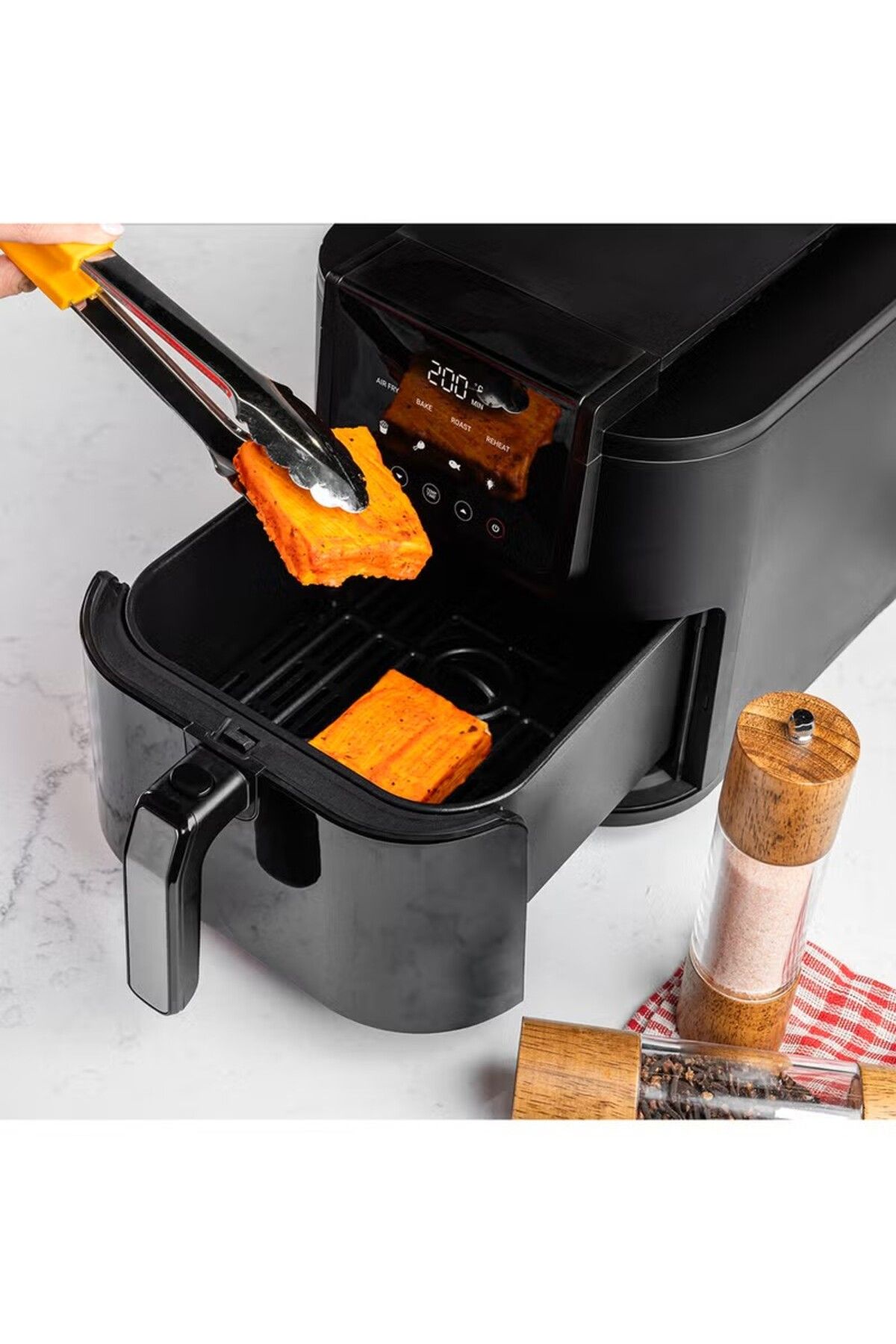 Nutricook-Digital Slim Air Fryer, 5L Capacity with Clear Window & Internal Light, Large Basket, Spac 6
