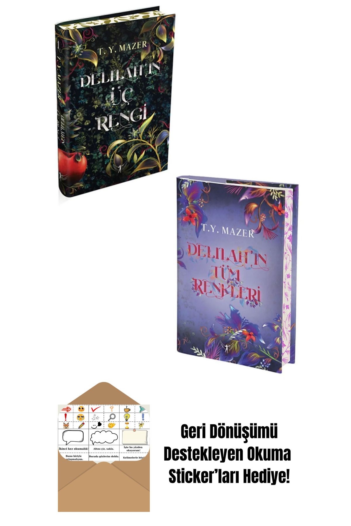 Artemis Yayınları Delilahın Üç Rengi + Delilahın Tüm Renkleri 2 Kitap Set Ciltli + Okuma Sticker'ları
