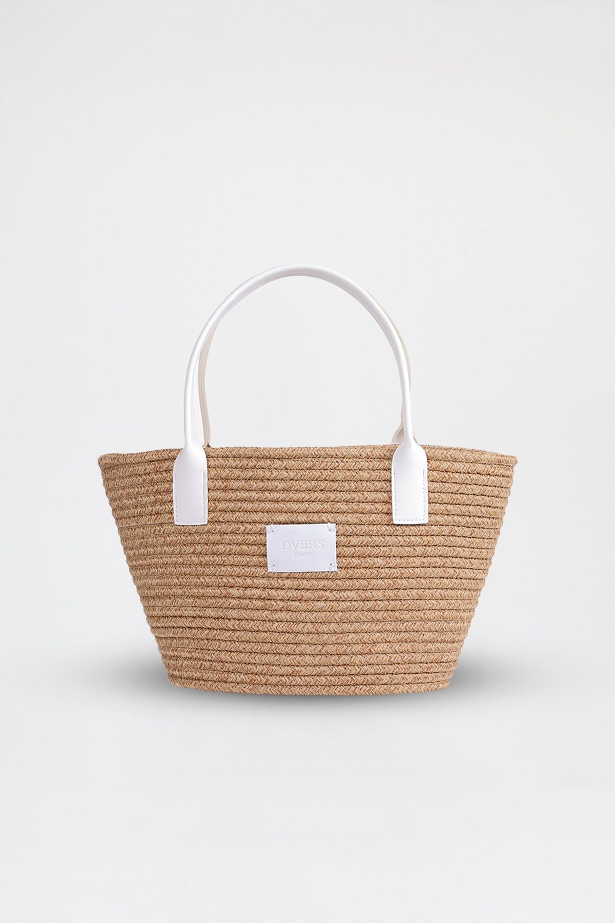 D'VERS Handmade Astarlı Hasır Tote Günlük Şık Tasarım, Geniş İç Hacim, Plaj ve Omuz Çantası